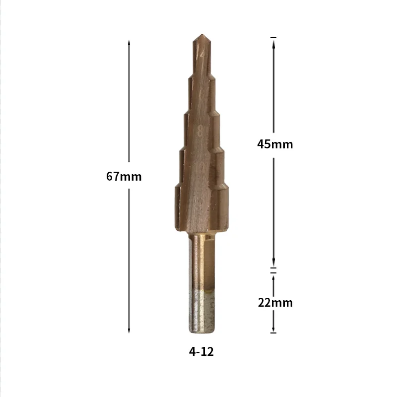 Step Drill Triangle Handle Straight Groove Bronze Step Drill4-32mm4-20mm4-12mmmulti-standard Reamer
Step Drill Triangle Handle Straight Groove Bronze Step Drill4-32mm4-20mm4-12mmmulti-standard Reamer