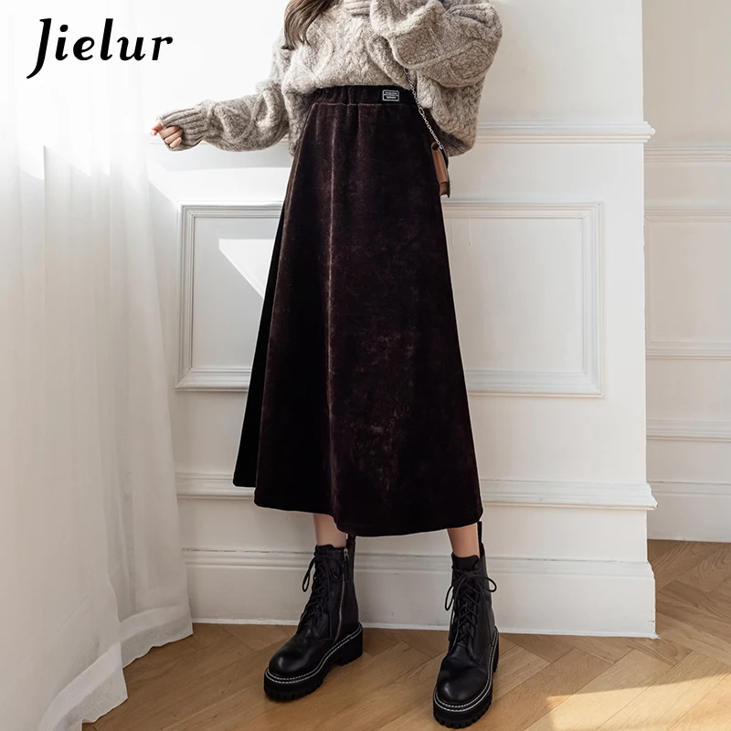 Jielur Korean Corduroy Skirt Women Winter S-XL Elastic High Waist Loose Casual Lady Skirts Retro Warm Apricot Black Coffee Skirt
Jielur Korean Corduroy Skirt Women Winter S-XL Elastic High Waist Loose Casual Lady Skirts Retro Warm Apricot Black Coffee Skirt