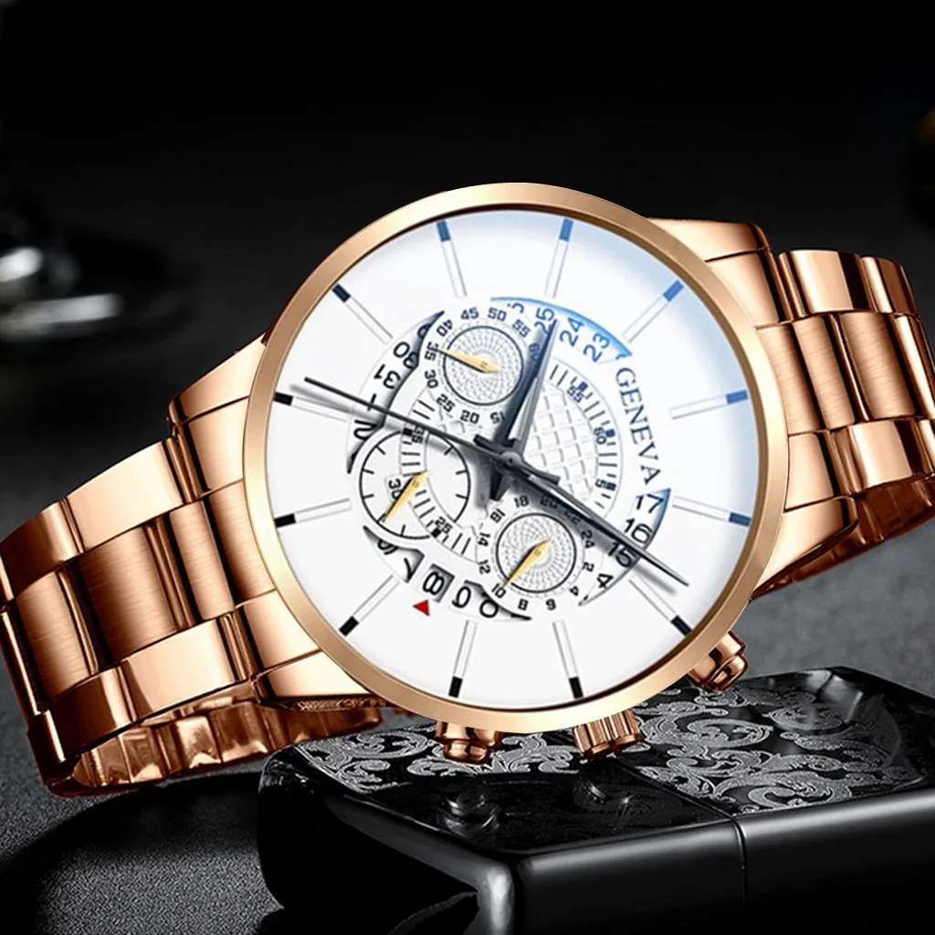 2021 New Luxury Watch Fashion Unique Multi Layer Dial Men Quartz Rose Gold Stain Strap Watch Business Male Watches Clock Gifts 
2021 New Luxury Watch Fashion Unique Multi Layer Dial Men Quartz Rose Gold Stain Strap Watch Business Male Watches Clock Gifts