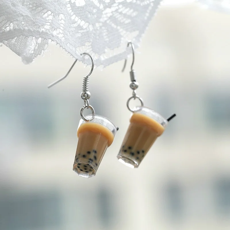 Women's Fashion Minimalist Handmade Jewelry Personality Realistic Pearl Milk Tea Earrings Creative Design Earrings
Women's Fashion Minimalist Handmade Jewelry Personality Realistic Pearl Milk Tea Earrings Creative Design Earrings