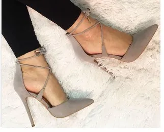 Black silk side air cross strap pointed fashion single shoes pointed high heels
Black silk side air cross strap pointed fashion single shoes pointed high heels