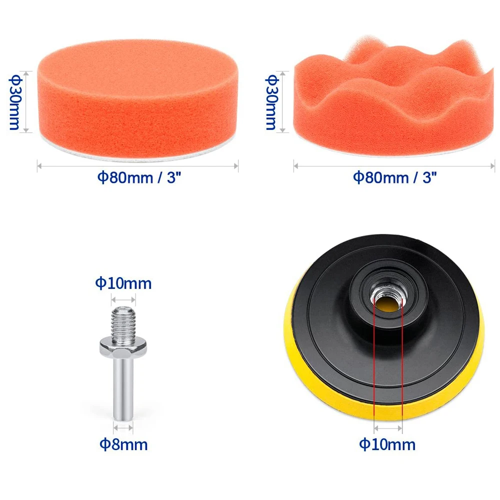 3-дюймовый Полировочный набор для автомобиля полировочные колодки полировки