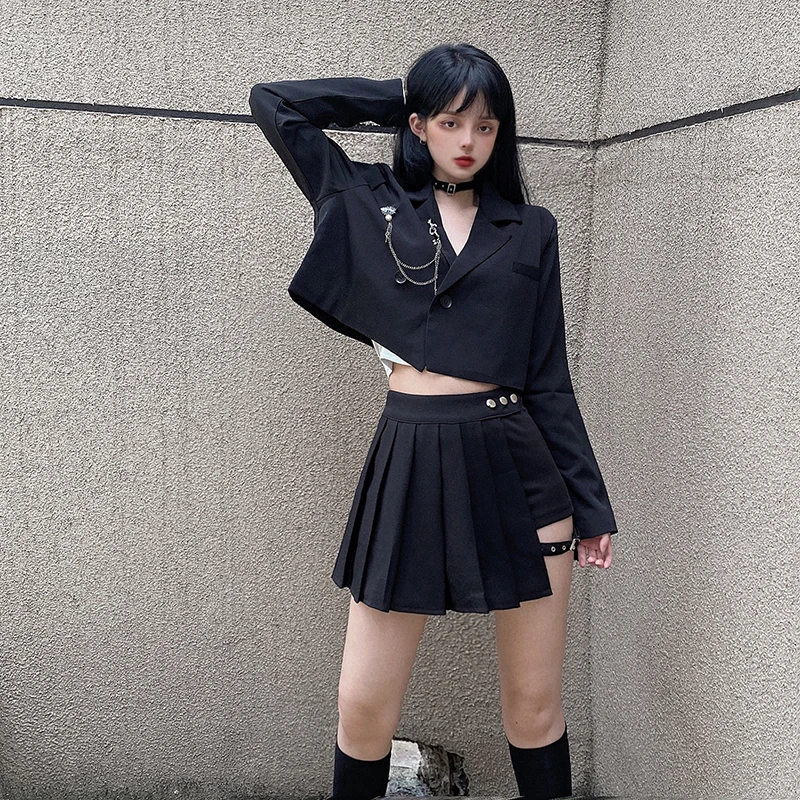 HARAJPOO Woman Tailored Coat 2021 Spring Autumn New Korean Version Long-sleeved Small Short Fashion Black Female Top Ins Tide
HARAJPOO Woman Tailored Coat 2021 Spring Autumn New Korean Version Long-sleeved Small Short Fashion Black Female Top Ins Tide