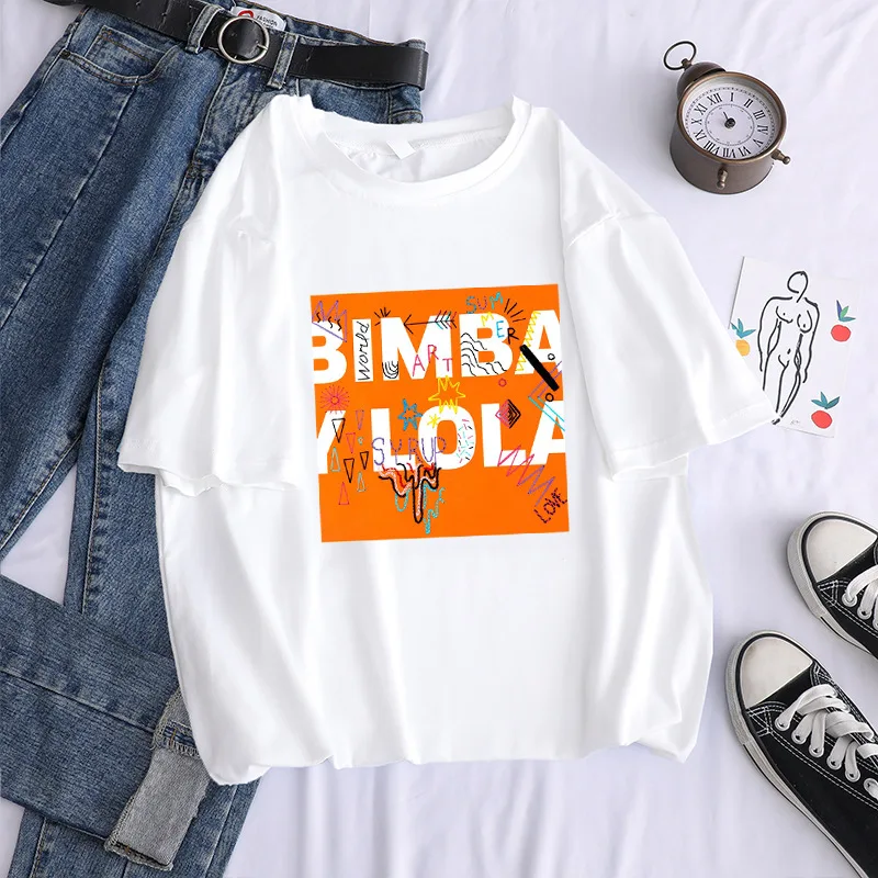 2021 New Style T-shirt Summer Popular Print Short-Sleeved T-shirt Top Round Neck Women Tees Top Clothing
2021 New Style T-shirt Summer Popular Print Short-Sleeved T-shirt Top Round Neck Women Tees Top Clothing