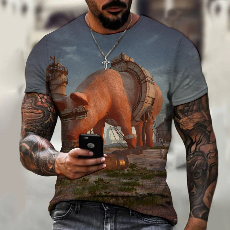 Summer Animal Multicolor 3D Printing O-neck Short-sleeved Street Fashion Casual Trend Loose Men's Printed T-shirt
Summer Animal Multicolor 3D Printing O-neck Short-sleeved Street Fashion Casual Trend Loose Men's Printed T-shirt