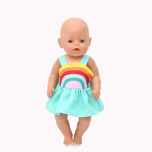 Baby new Born Fit 17 inch 43cm Doll Accessories Rainbow Dress Doll Clothes For Baby Gift
Baby new Born Fit 17 inch 43cm Doll Accessories Rainbow Dress Doll Clothes For Baby Gift