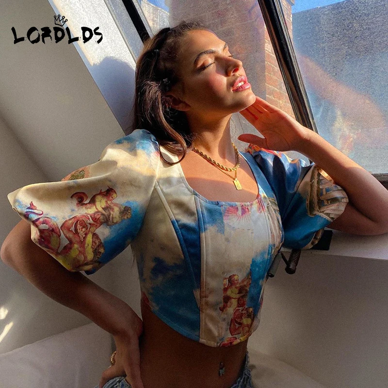 Женская укороченная футболка LORDLDS с ангельским узором, летняя, короткая, с пышными рукавами, винтажная, 2020
Женская укороченная футболка LORDLDS с ангельским узором, летняя, короткая, с пышными рукавами, винтажная, 2020