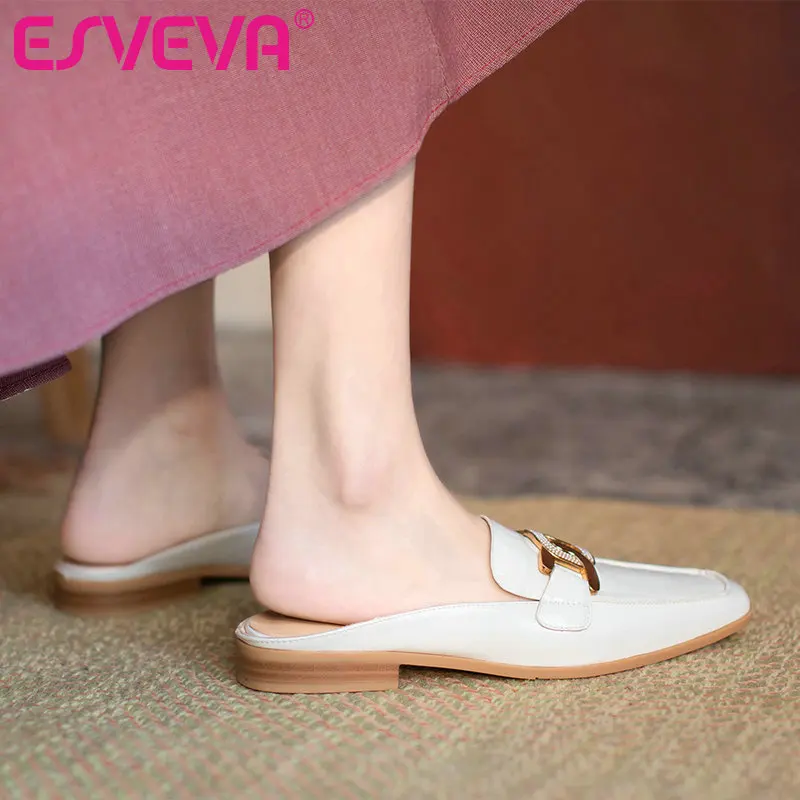 ESVEVA 2021 Square Heel Sexy Pointed Toe Women Pumps Fashion Genuine Leather Ladies Shoes Slingback Women Sandals Size 34-39
ESVEVA 2021 Square Heel Sexy Pointed Toe Women Pumps Fashion Genuine Leather Ladies Shoes Slingback Women Sandals Size 34-39