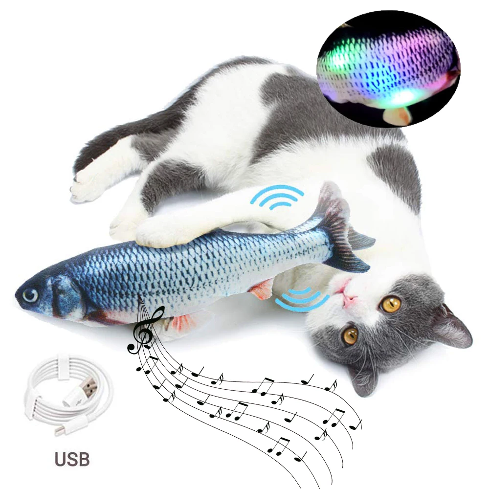 Music Cat USB Charger Toy Fish Light Interactive Electric floppy Simulation Swing Dancing Fish Catnip Pet Supplies Cats dog toy
Music Cat USB Charger Toy Fish Light Interactive Electric floppy Simulation Swing Dancing Fish Catnip Pet Supplies Cats dog toy