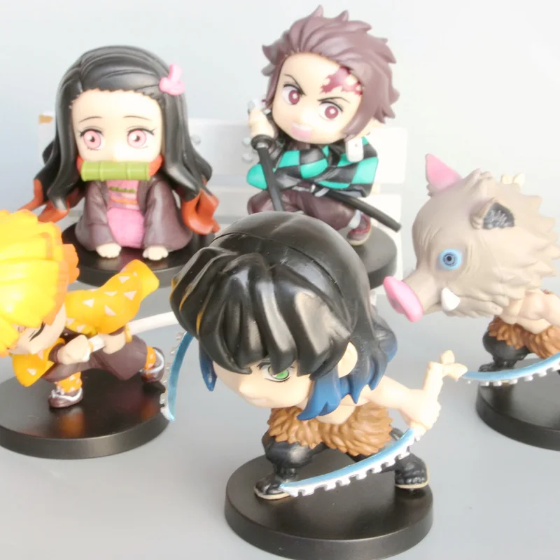5 шт./компл., аниме фигурки убийц демонов, Nezuko Tanjirou Zenitsu Inosuke Giyuu, модель из ПВХ, милые игрушки, экшн-фигурки
5 шт./компл., аниме фигурки убийц демонов, Nezuko Tanjirou Zenitsu Inosuke Giyuu, модель из ПВХ, милые игрушки, экшн-фигурки