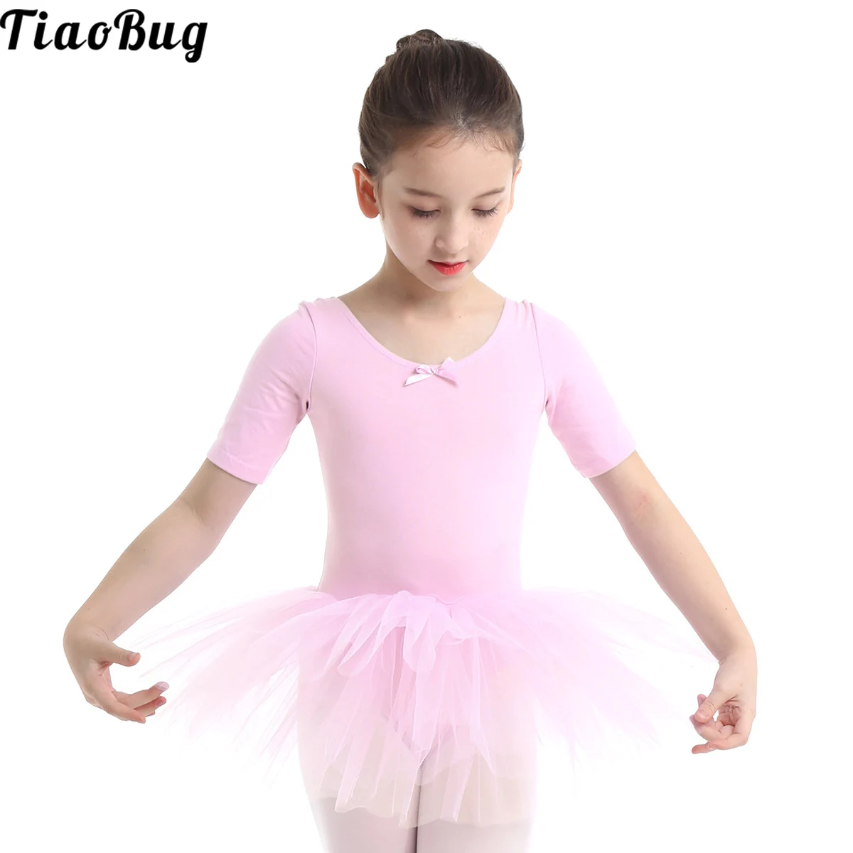TiaoBug Kids Kids Girls Short Sleeve Cotton Mesh Tulle Ballet Dance Tutu Dress Gymnastics Leotard Stage Performance Costume
TiaoBug Kids Kids Girls Short Sleeve Cotton Mesh Tulle Ballet Dance Tutu Dress Gymnastics Leotard Stage Performance Costume