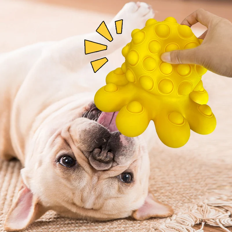 1 Pc Screaming Octopus Shape Pet Toy With Sound Yellow Rubber Teasing Squeak Molar Toothbrush Chew Toy Puppy Dog Bite Supply
1 Pc Screaming Octopus Shape Pet Toy With Sound Yellow Rubber Teasing Squeak Molar Toothbrush Chew Toy Puppy Dog Bite Supply