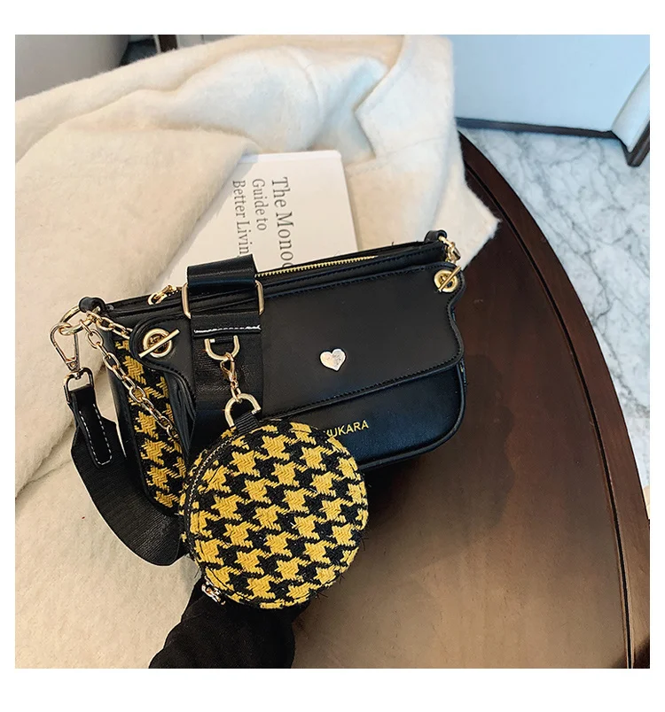 Fashion Woolen LatticePU Leather Shoulder Messenger Bag Casual Crossbody Small Bag Three-Piece Armpit Evening Clutch Handbags
Fashion Woolen LatticePU Leather Shoulder Messenger Bag Casual Crossbody Small Bag Three-Piece Armpit Evening Clutch Handbags