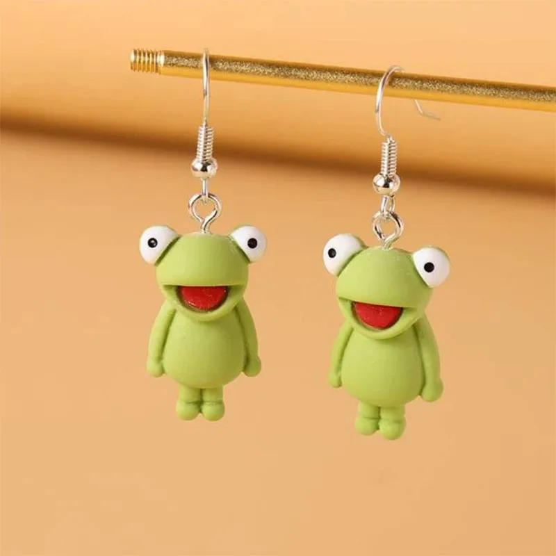 Funny green Frog Animal Dangle Earrings For Women Kids Resin Cute Sweet Creative Charm Cartoon Drop Earrings girls Jewelry Gift
Funny green Frog Animal Dangle Earrings For Women Kids Resin Cute Sweet Creative Charm Cartoon Drop Earrings girls Jewelry Gift