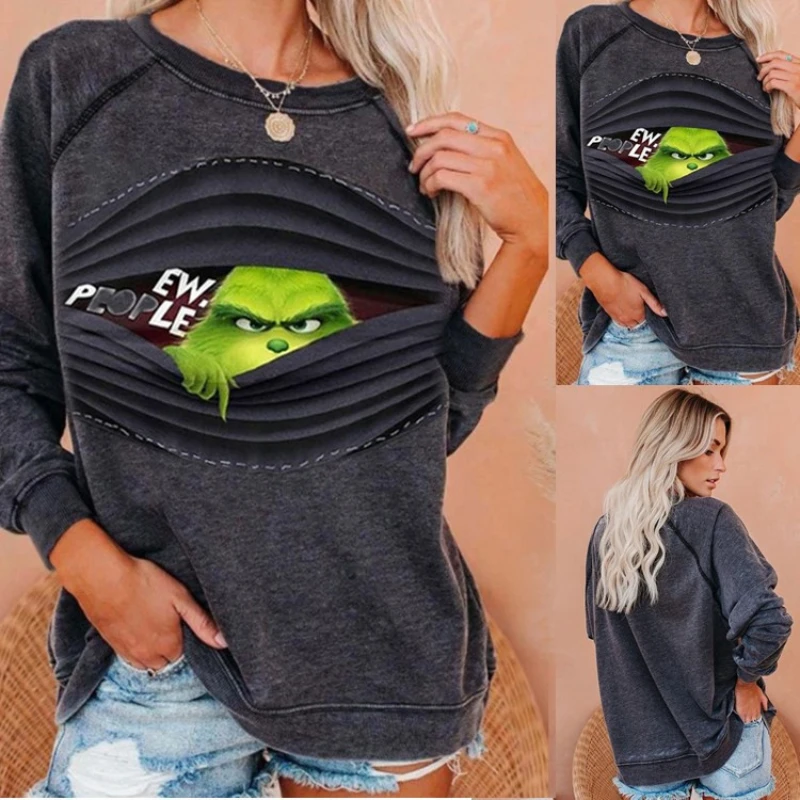 Sweatshirt Cartoon Grinches Gray Clothes Christmas Sweatshirt Pullover Hooded Cute Fashion Round Collar Hoodies
Sweatshirt Cartoon Grinches Gray Clothes Christmas Sweatshirt Pullover Hooded Cute Fashion Round Collar Hoodies