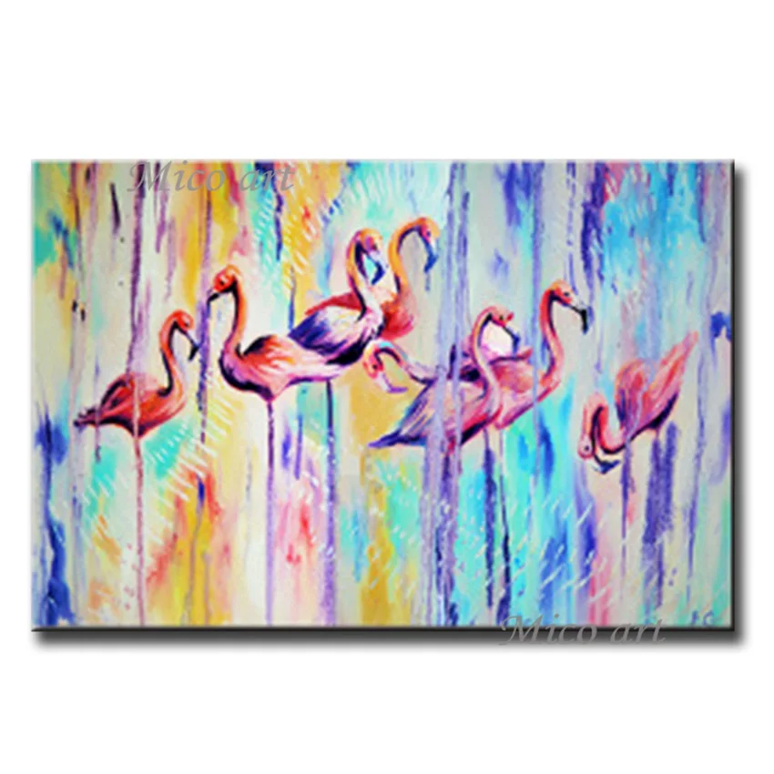 100% hand drawn oil painting of abstract flamingo on canvas of modern living room
100% hand drawn oil painting of abstract flamingo on canvas of modern living room