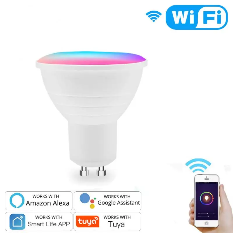 Tuya GU10 WiFi Smart Bulb 6W RGB+CW LED Lamp Cup With Dimmable App Remote Control Magic Bulb For Alexa Google Home Echo
Tuya GU10 WiFi Smart Bulb 6W RGB+CW LED Lamp Cup With Dimmable App Remote Control Magic Bulb For Alexa Google Home Echo