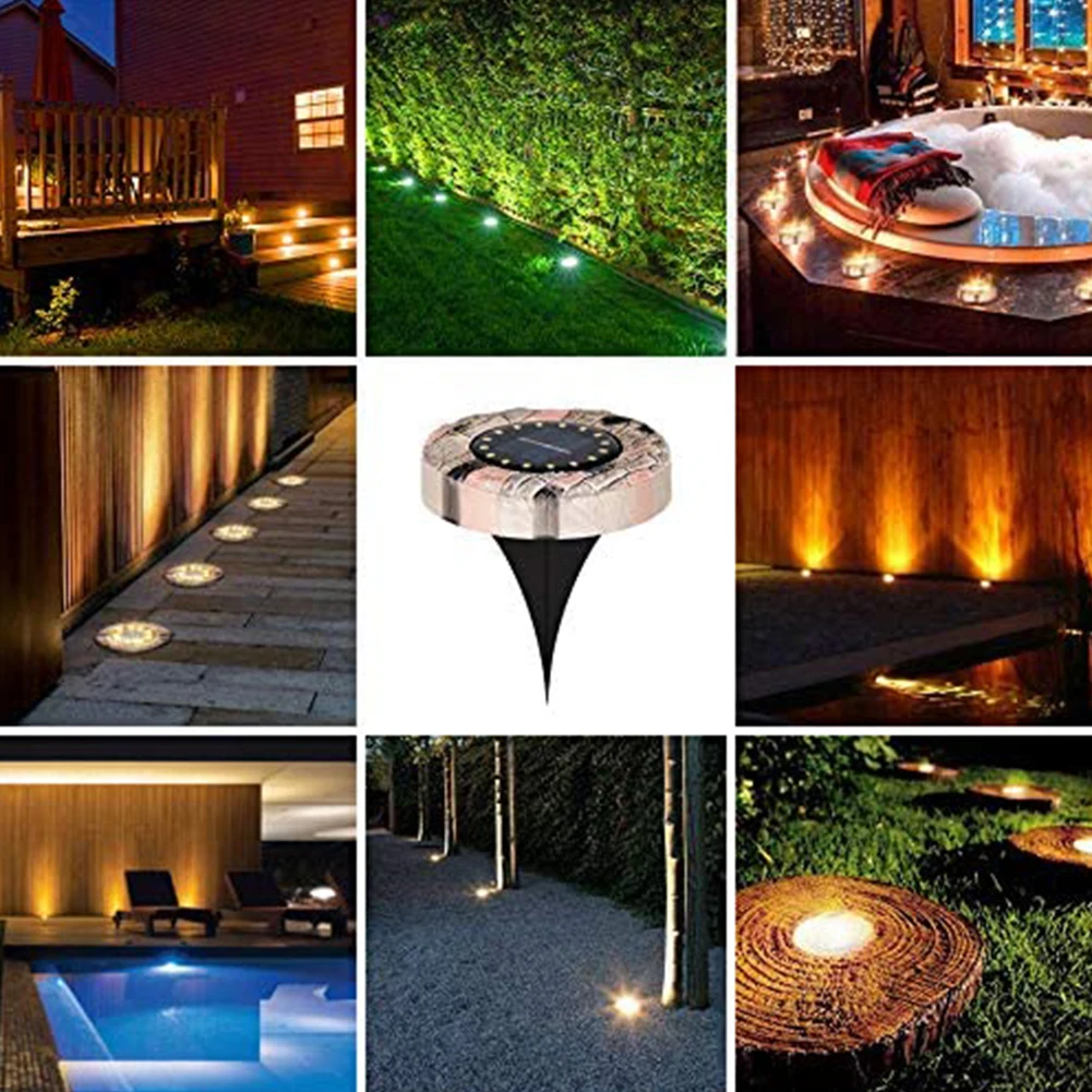 Solar Powered Outdoor Ground Lights - 16 LED Disk Lights Solar Waterproof Garden Landscape LightPack of 8 (White)
Solar Powered Outdoor Ground Lights - 16 LED Disk Lights Solar Waterproof Garden Landscape LightPack of 8 (White)
