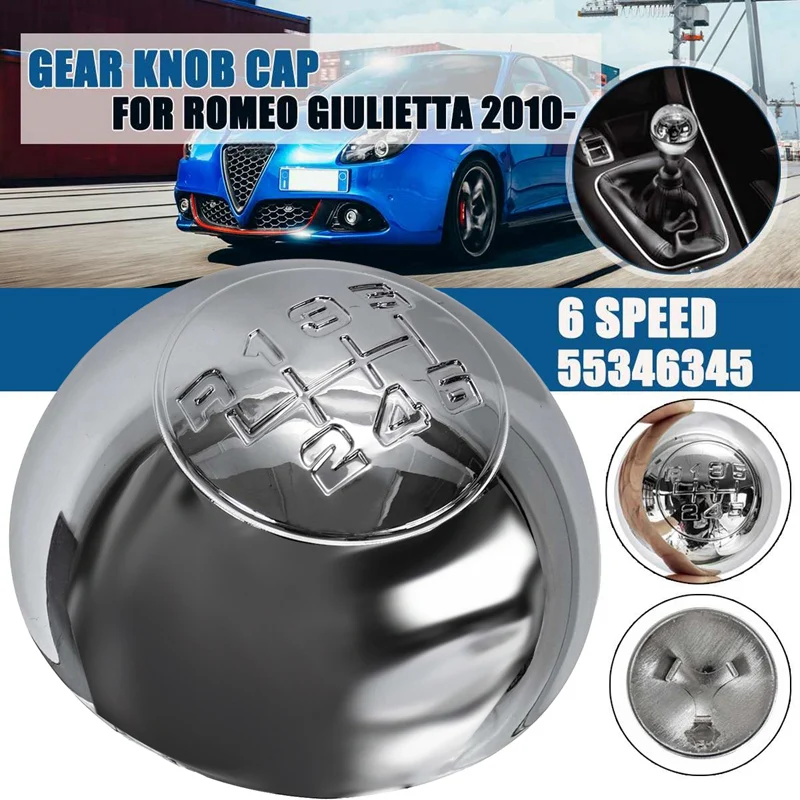 6 Speed Chrome Gear Shift Knob Cap Cover Shifter Lever Handball Case Cover for Alfa Romeo Giulietta 2010-on 55346345
6 Speed Chrome Gear Shift Knob Cap Cover Shifter Lever Handball Case Cover for Alfa Romeo Giulietta 2010-on 55346345