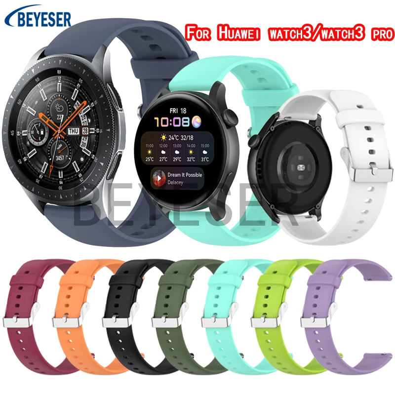 

22MM Silicone Strap For Huawei Watch3 /3 Pro Band Bracelet For Xiaomi Haylou Solar LS05 For Garmin venu 2 Watchband Wristband