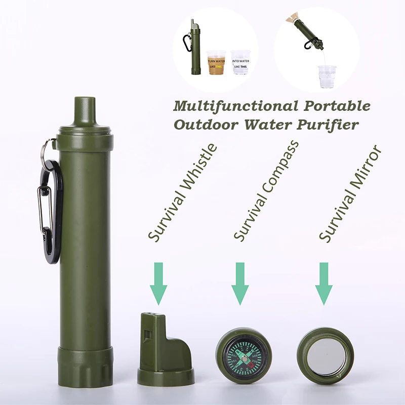 Portable Outdoor Water Purifier Camping Hiking Emergency Direct Drinking Water Filtering Tool Individual Water Purifier
Portable Outdoor Water Purifier Camping Hiking Emergency Direct Drinking Water Filtering Tool Individual Water Purifier