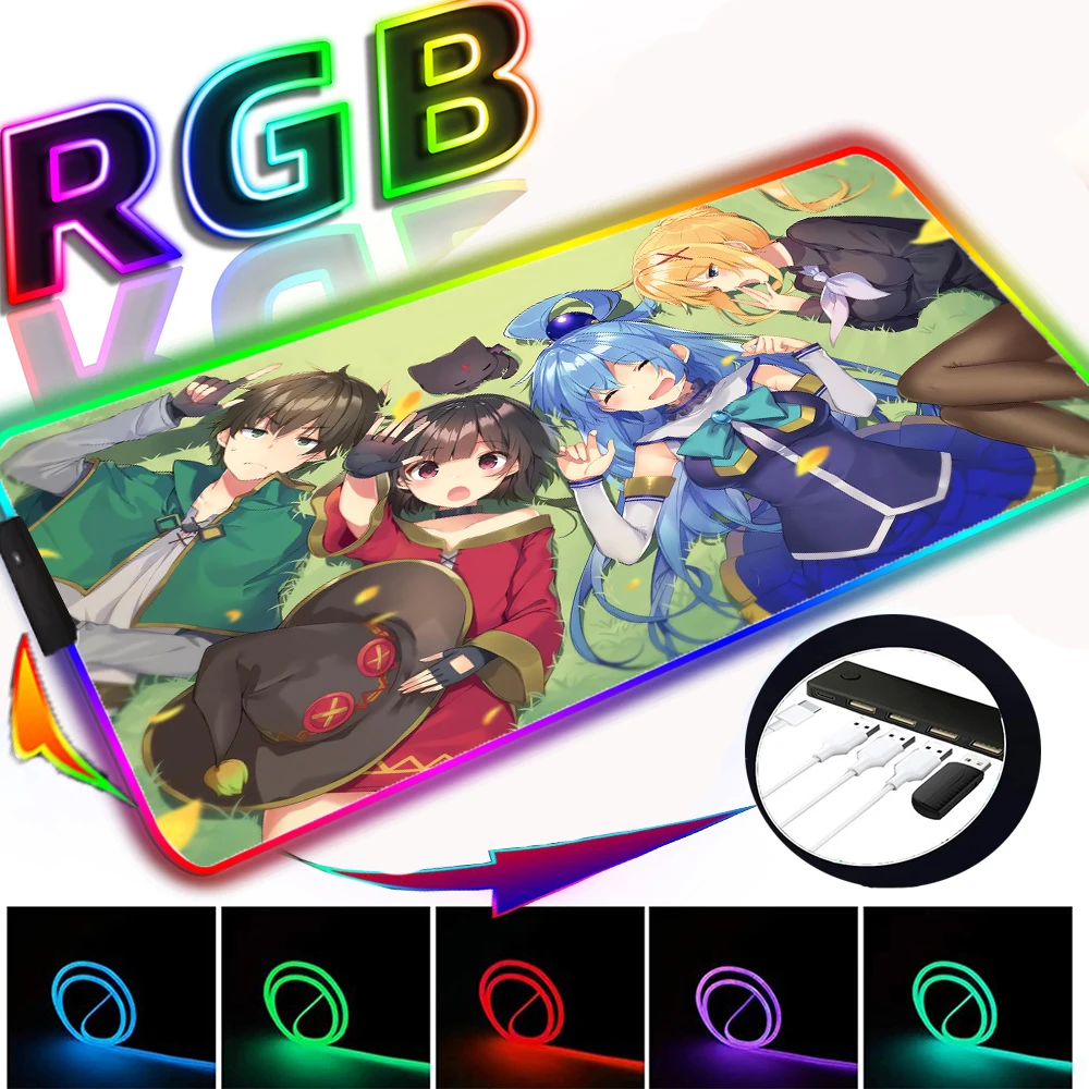 Большие игровые аксессуары Rgb, коврик светодиодный мыши со светодиодной подсветкой и 4 портами, Настольный коврик для клавиатуры, милый аним...
Большие игровые аксессуары Rgb, коврик светодиодный мыши со светодиодной подсветкой и 4 портами, Настольный коврик для клавиатуры, милый аним...