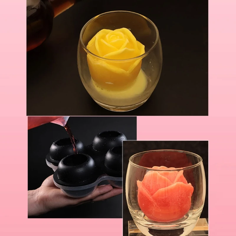 T3EC 3D Rose Ice Cube Mold Silicone Rose Flower Ice Cubes Mould for Chilled Whiskey Cocktai Keep Drinks Chilled 
T3EC 3D Rose Ice Cube Mold Silicone Rose Flower Ice Cubes Mould for Chilled Whiskey Cocktai Keep Drinks Chilled