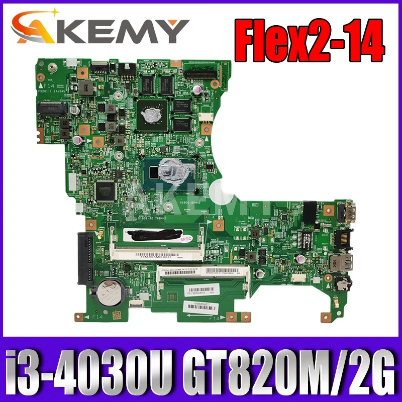 LF14M 448.00x01.0011 для Lenovo Flex2-14 Flex 2 14 материнская плата для ноутбука с i3-4030 GT820M / 2G 5B20G36415
LF14M 448.00x01.0011 для Lenovo Flex2-14 Flex 2 14 материнская плата для ноутбука с i3-4030 GT820M / 2G 5B20G36415