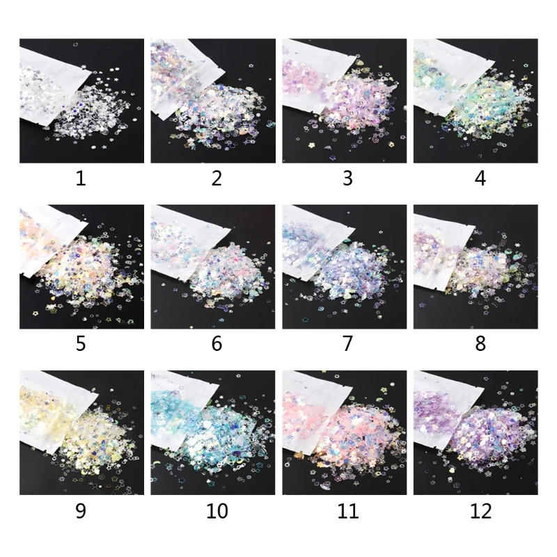 Crystal Epoxy Resin Mold Filling Filler DIY Nail Art Stickers Decoration Mixed PET Glitter Sequins
Crystal Epoxy Resin Mold Filling Filler DIY Nail Art Stickers Decoration Mixed PET Glitter Sequins