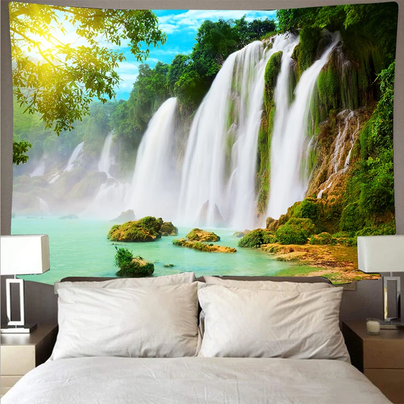 Mountain rolling forest waterfall lake scenery cheap tapestry art psychedelic wall hanging beach towel mandala thin blanket yoga
Mountain rolling forest waterfall lake scenery cheap tapestry art psychedelic wall hanging beach towel mandala thin blanket yoga