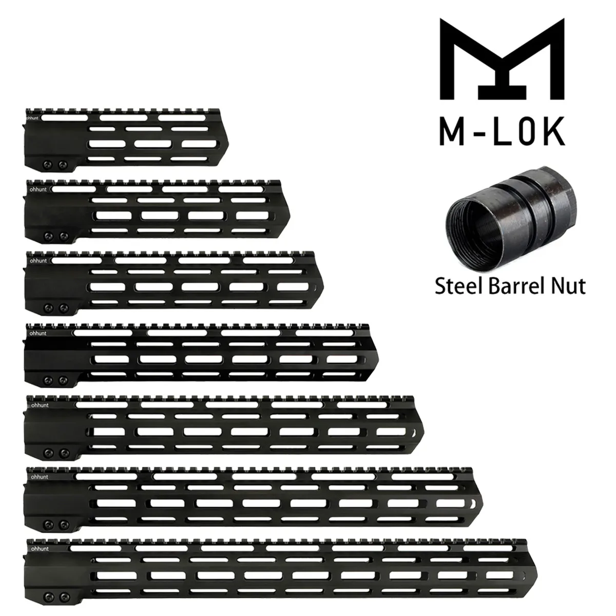 AR15 M-LOK Handguard 7" 9" 10" 12" 13.5" 15" 17" Picatinny Rail Slim Style Steel Barrel Nut for Rifle Laser Scope Mount
AR15 M-LOK Handguard 7" 9" 10" 12" 13.5" 15" 17" Picatinny Rail Slim Style Steel Barrel Nut for Rifle Laser Scope Mount
