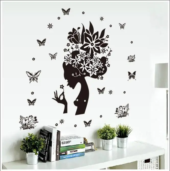 Butterfly Fairy Flower Girl Beauty Art Wall Stickers PVC for Living Room Kids Room Home Decoration Wall Decal Home Decor Murals
Butterfly Fairy Flower Girl Beauty Art Wall Stickers PVC for Living Room Kids Room Home Decoration Wall Decal Home Decor Murals