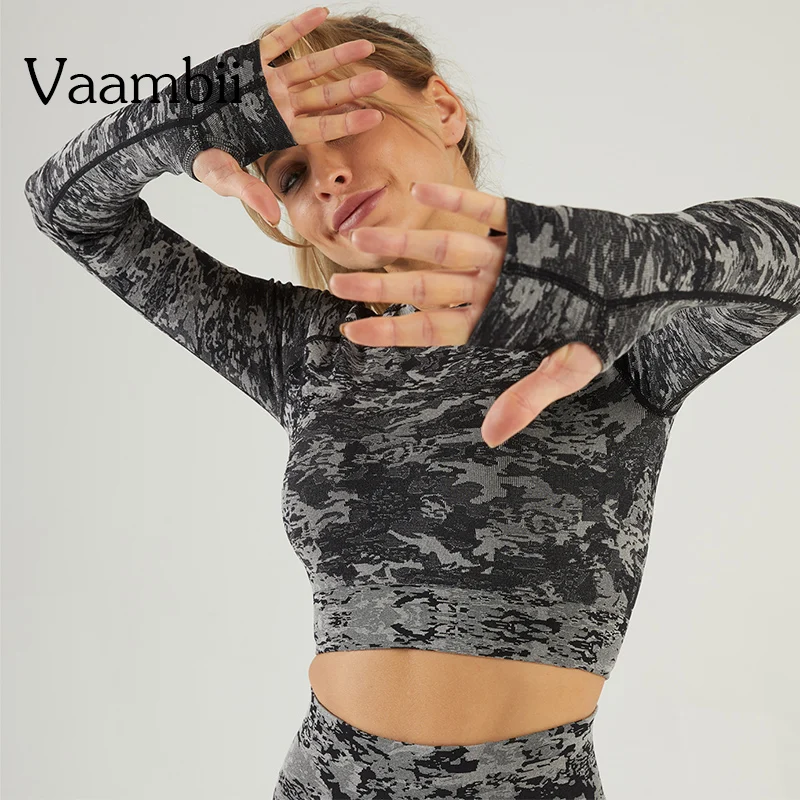 Workout Crop Top Long Shirt Camo Seamless Running Top T-shirt Women's Sports Things Sports Fitness T Shirt Sport Woman Gym
Workout Crop Top Long Shirt Camo Seamless Running Top T-shirt Women's Sports Things Sports Fitness T Shirt Sport Woman Gym