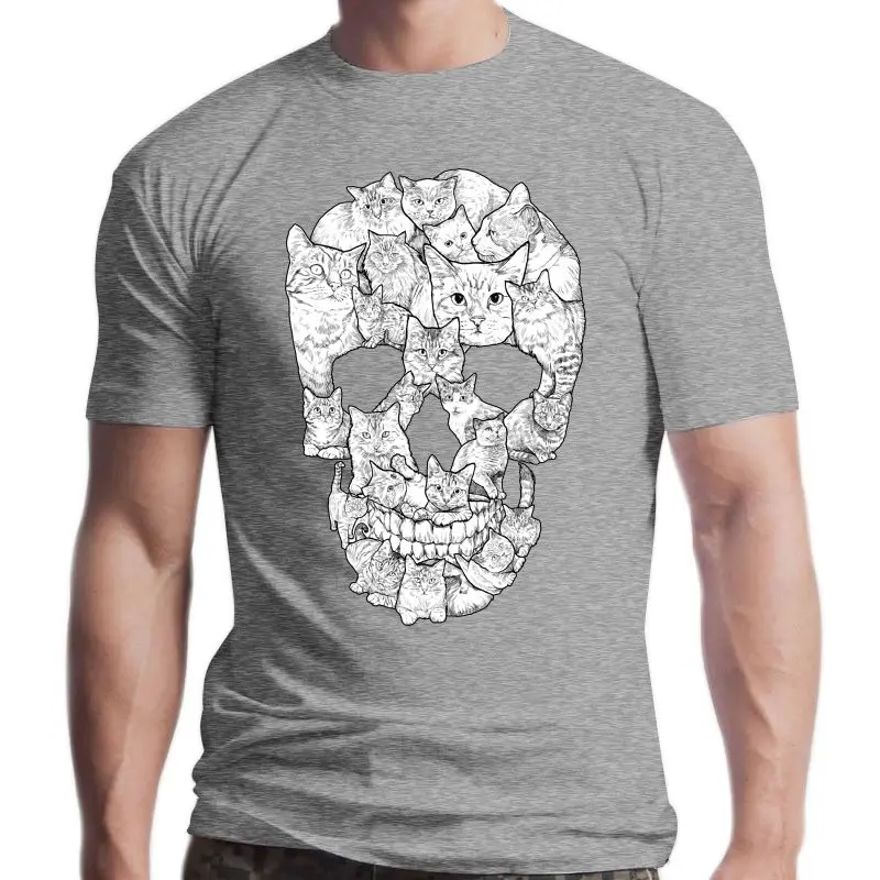 New Unique Cat Skull Skeleton Scary T-Shirt Men Cotton Tops T Shirt Kitten Goth Gothic Punk Halloween Tees Streetwear
New Unique Cat Skull Skeleton Scary T-Shirt Men Cotton Tops T Shirt Kitten Goth Gothic Punk Halloween Tees Streetwear