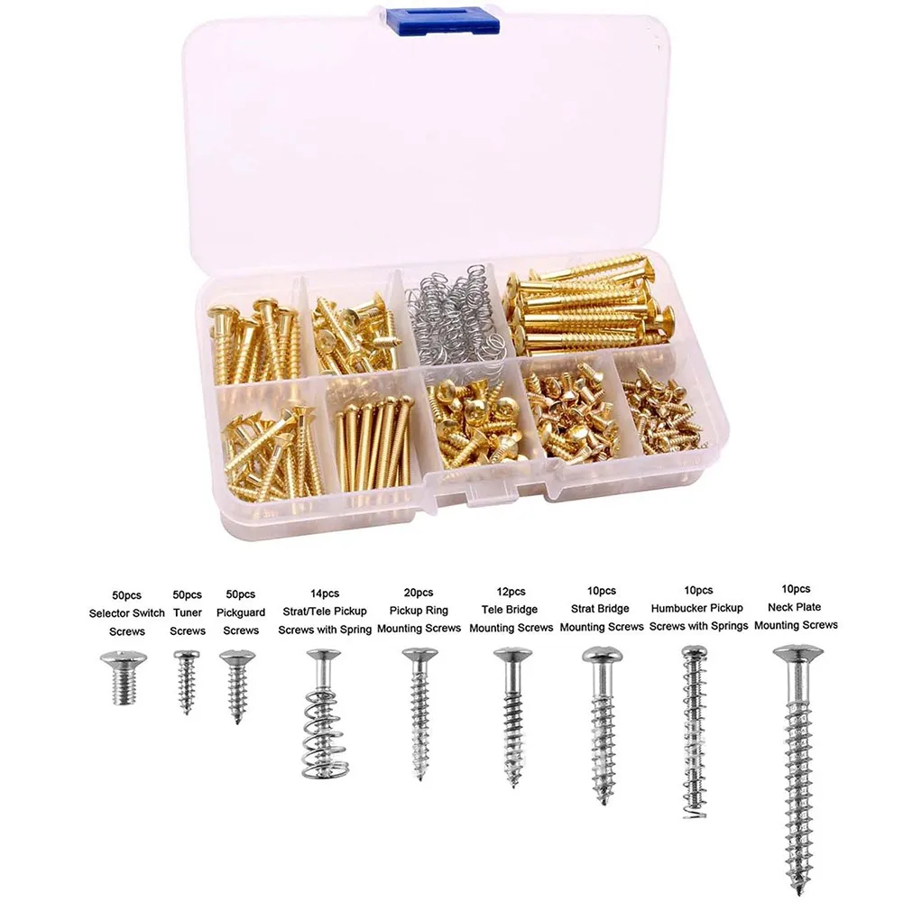 226Pcs Electric Guitar Screw Spring With Box Kit For Pickguard DIY Luthier Tools Repair Guitar Guards Accessories Repalcement
226Pcs Electric Guitar Screw Spring With Box Kit For Pickguard DIY Luthier Tools Repair Guitar Guards Accessories Repalcement