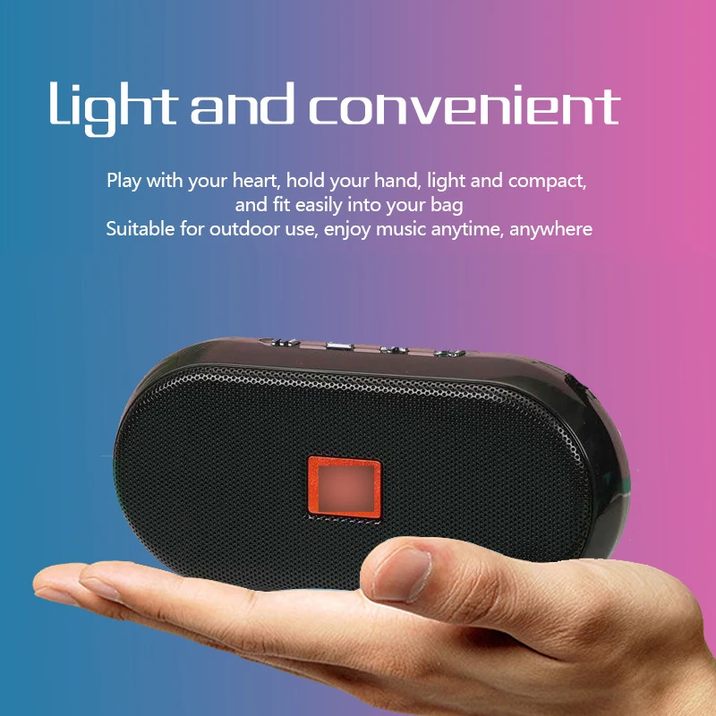 New TTG179 Multifunctional Wireless Speaker Wireless Audio Portable Card Radio Speaker Creative Sports Audio Gift
New TTG179 Multifunctional Wireless Speaker Wireless Audio Portable Card Radio Speaker Creative Sports Audio Gift