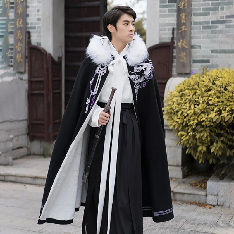 Hanfu Cloak Male Chinese Style Plus Velvet Thick Warm Coat Ancient Style Long Red Cloak Female Hanfu Dress Dance Costume
Hanfu Cloak Male Chinese Style Plus Velvet Thick Warm Coat Ancient Style Long Red Cloak Female Hanfu Dress Dance Costume