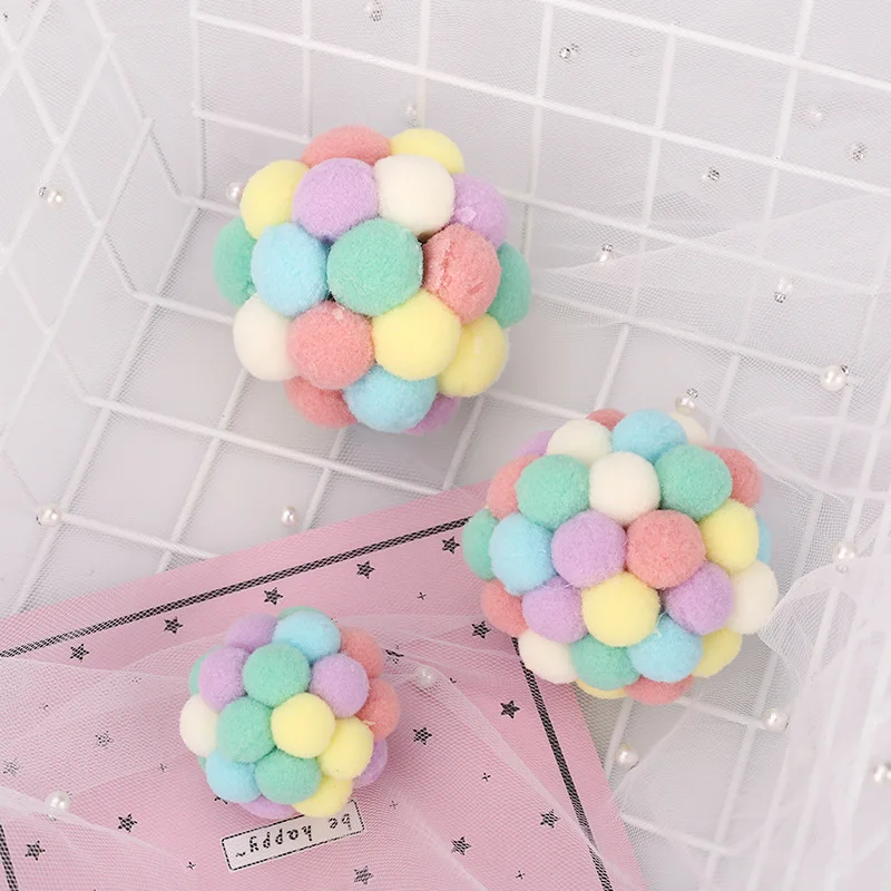Pet Plush Cat Toy for Indoor Cats Colorful Handmade Bouncy Ball Kitten Toys Bell Ball Interactive Toys for Pet
Pet Plush Cat Toy for Indoor Cats Colorful Handmade Bouncy Ball Kitten Toys Bell Ball Interactive Toys for Pet