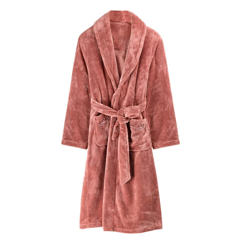 Flannel Women Robes Winter Full Sleeves Warm One-piece Solid Bathrobe with Sashes Turn-down Collar Long Bride Robe Sleepwear
Flannel Women Robes Winter Full Sleeves Warm One-piece Solid Bathrobe with Sashes Turn-down Collar Long Bride Robe Sleepwear