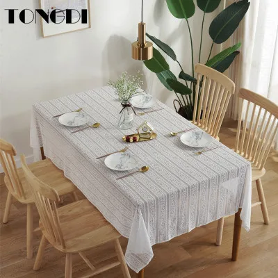 TONGDI Table Cloth Elegant White Lace Embroidery Durable Eazy Cleaning Decoration For Kitchen Dining Room Camping Rectangle
TONGDI Table Cloth Elegant White Lace Embroidery Durable Eazy Cleaning Decoration For Kitchen Dining Room Camping Rectangle