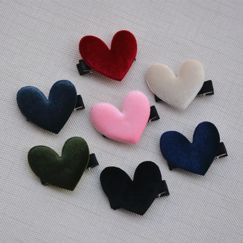 2/7pcs/Pack Boutique Velvet Love Shape Hair Clip for Girls Cotton Filled Hairpins Kids Barrettes Hair Accessories
2/7pcs/Pack Boutique Velvet Love Shape Hair Clip for Girls Cotton Filled Hairpins Kids Barrettes Hair Accessories