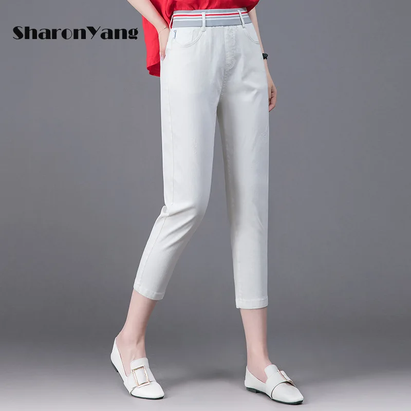 Jeans Woman Female Ankle Length Denim Pants Women Mom Jeans High Waist Summer Capris Harem Jeans Plus Size Womens Jeans
Jeans Woman Female Ankle Length Denim Pants Women Mom Jeans High Waist Summer Capris Harem Jeans Plus Size Womens Jeans