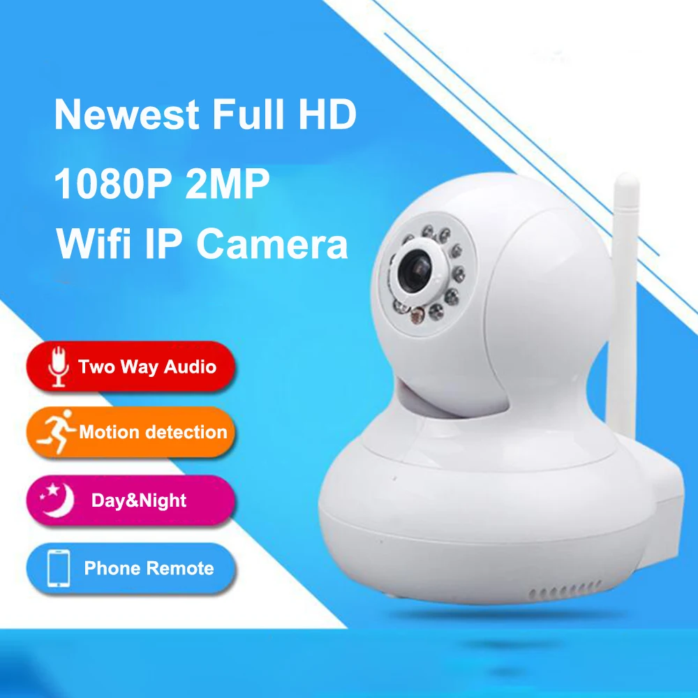 Wireless IP Camera Wifi HD 1080P 2MP Two-way Audio CCTV Network Wifi Camera Home Security Camara IR Night Vision APP PC Remote
Wireless IP Camera Wifi HD 1080P 2MP Two-way Audio CCTV Network Wifi Camera Home Security Camara IR Night Vision APP PC Remote
