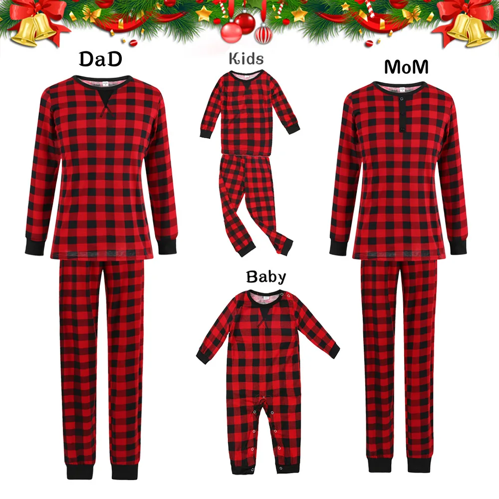 

Семейное нижнее белье, семейные рождественские пижамы, 2 шт., домашняя одежда для родителей и детей, комплекты рождественской одежды с длинн...
