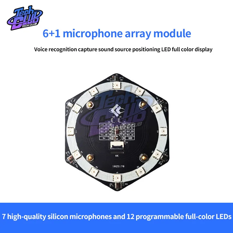 Микрофонный модуль I2S 6 + 1, программируемый светодиодный дисплей RGB с функцией распознавания голоса, макетная плата K210
Микрофонный модуль I2S 6 + 1, программируемый светодиодный дисплей RGB с функцией распознавания голоса, макетная плата K210