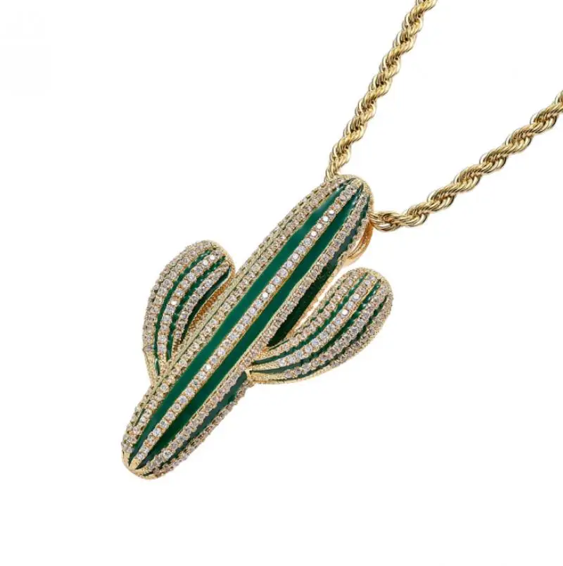 Unisex Zircon Cactus Pendant Exquisite Fashion Pendant Hip Hop Fashion Accessories
Unisex Zircon Cactus Pendant Exquisite Fashion Pendant Hip Hop Fashion Accessories