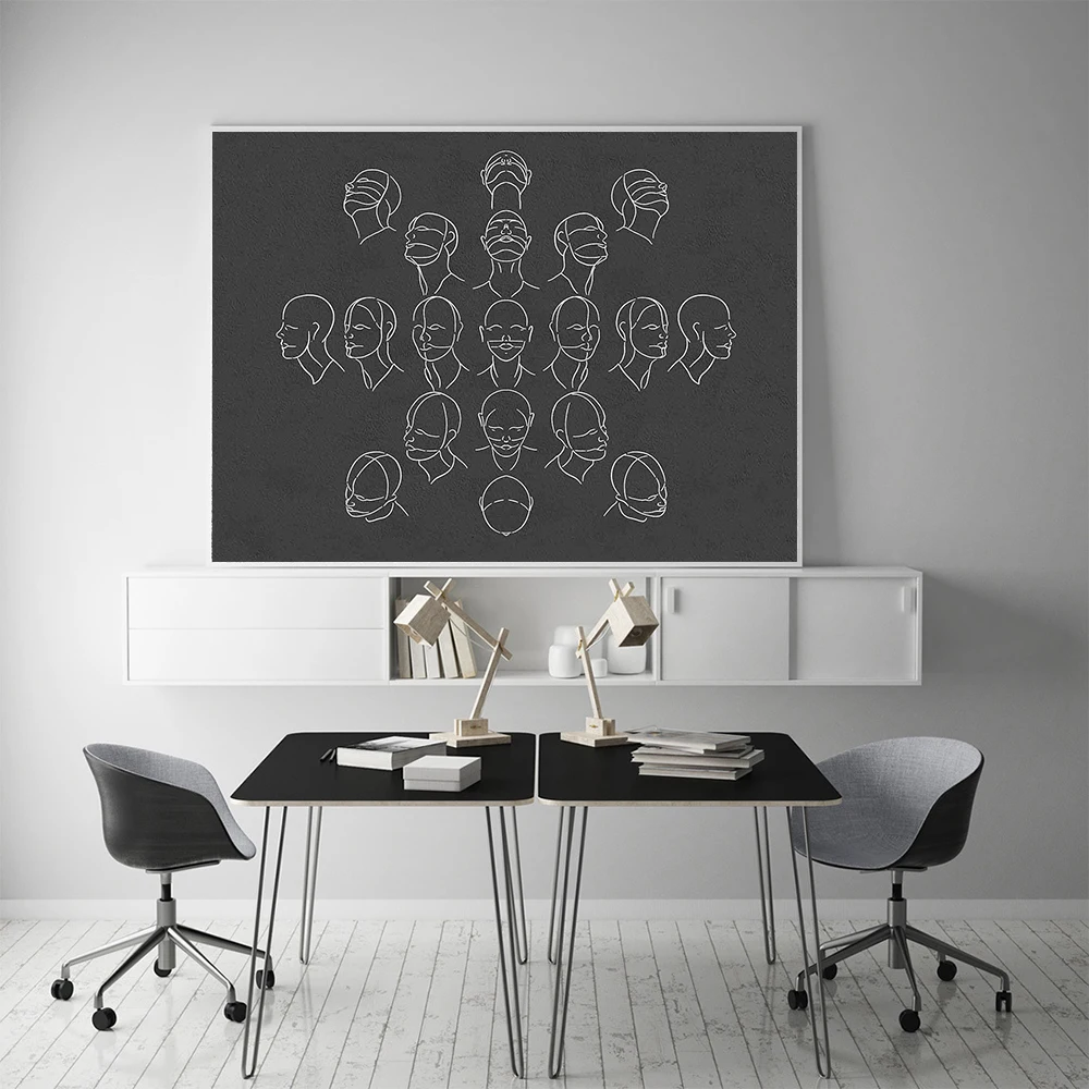 Modern Poster Abstract Face Drawing Canvas Painting Black White Art Print Minimalist Wall Picture For Living Room Home Decor
Modern Poster Abstract Face Drawing Canvas Painting Black White Art Print Minimalist Wall Picture For Living Room Home Decor