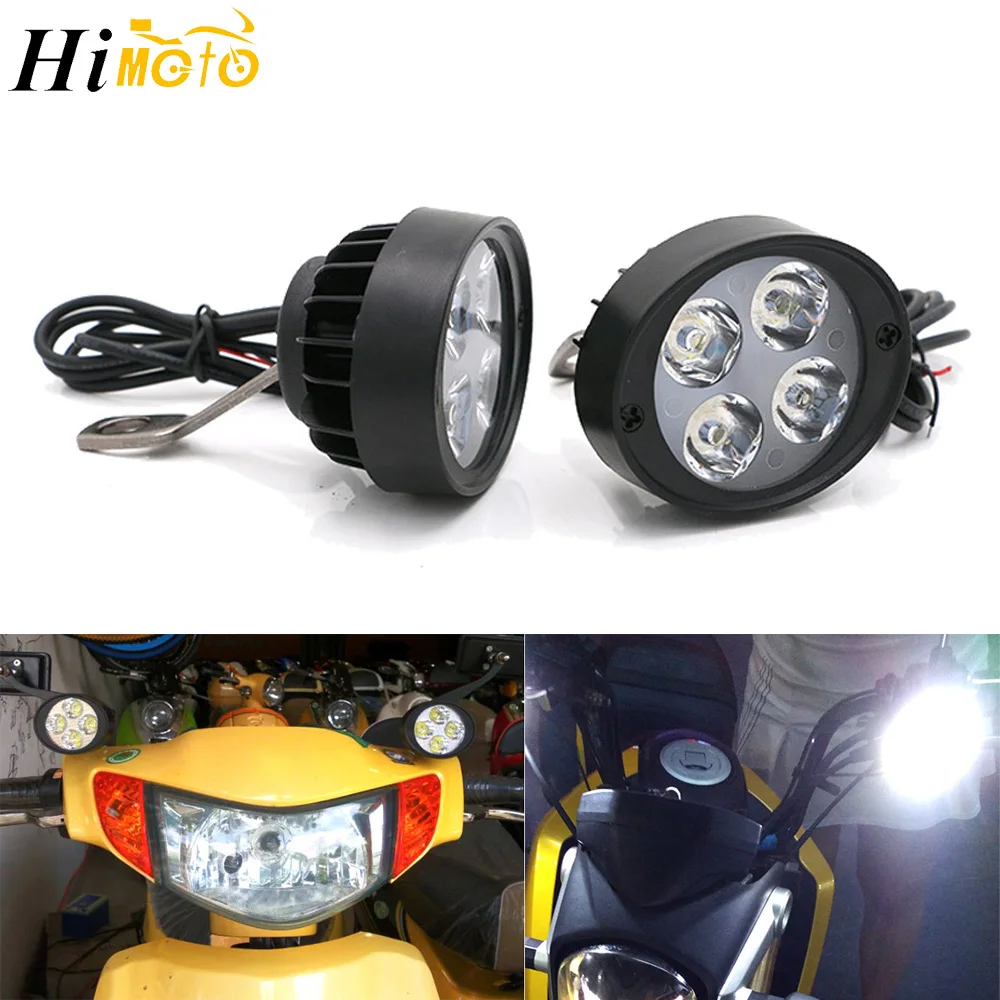Motorcycle E-bike 4-LED 10mm Side Rearview Mirrors Mount Headlight Head Light Lamp Headlamp Car Auto Truck Fog Spot Light DC12V
Motorcycle E-bike 4-LED 10mm Side Rearview Mirrors Mount Headlight Head Light Lamp Headlamp Car Auto Truck Fog Spot Light DC12V