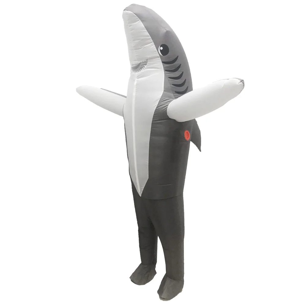 Надувной костюм акулы для взрослых маскарадный косплей костюмы на Хэллоуин