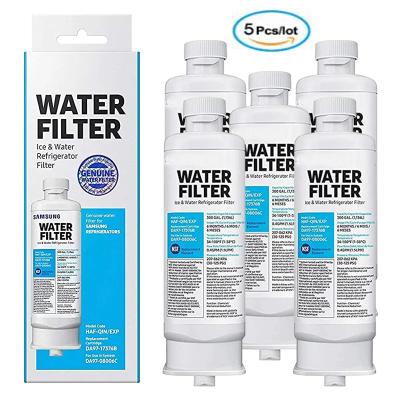 Replace Samsung DA97-17376B DA97-08006C, HAF-QIN, HAF-QIN/EX, RF23M8070SG, refrigerator water filter (5 pcs)
Replace Samsung DA97-17376B DA97-08006C, HAF-QIN, HAF-QIN/EX, RF23M8070SG, refrigerator water filter (5 pcs)